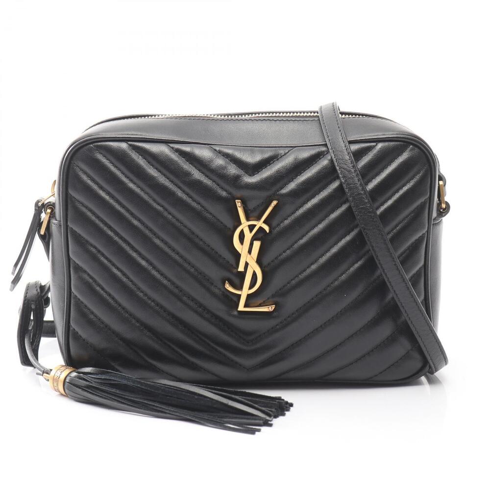 Saint Laurent Paris LOU Shoulder Bag Leather Black